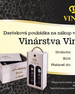 Darčeková poukážka na nákup v eshope vinárstva Vinkor na vinkor.sk - Malé Karpaty