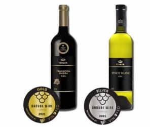 Frankovka modrá 2018 ocenená zlatou medailou, Pinot Blanc striebornou medailou na súťaži Danube Wine Challenge 2021 - vinkor.sk