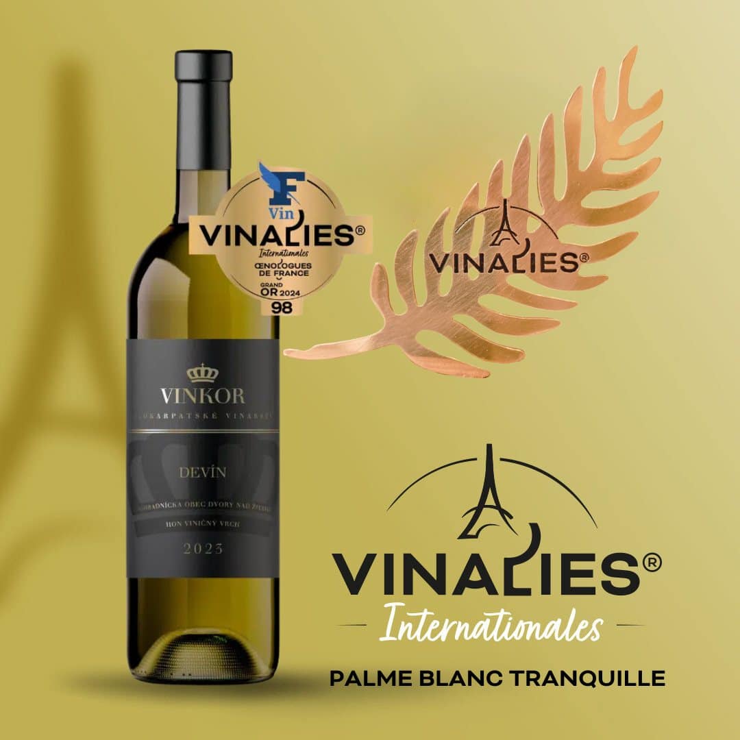 PALMES VIN BLANC pre Devín 2023 z vinárstva Vinkor -98/100b. – Víťaz kategórie biele suché víno na súťaži Vinalies Internationalies 2024