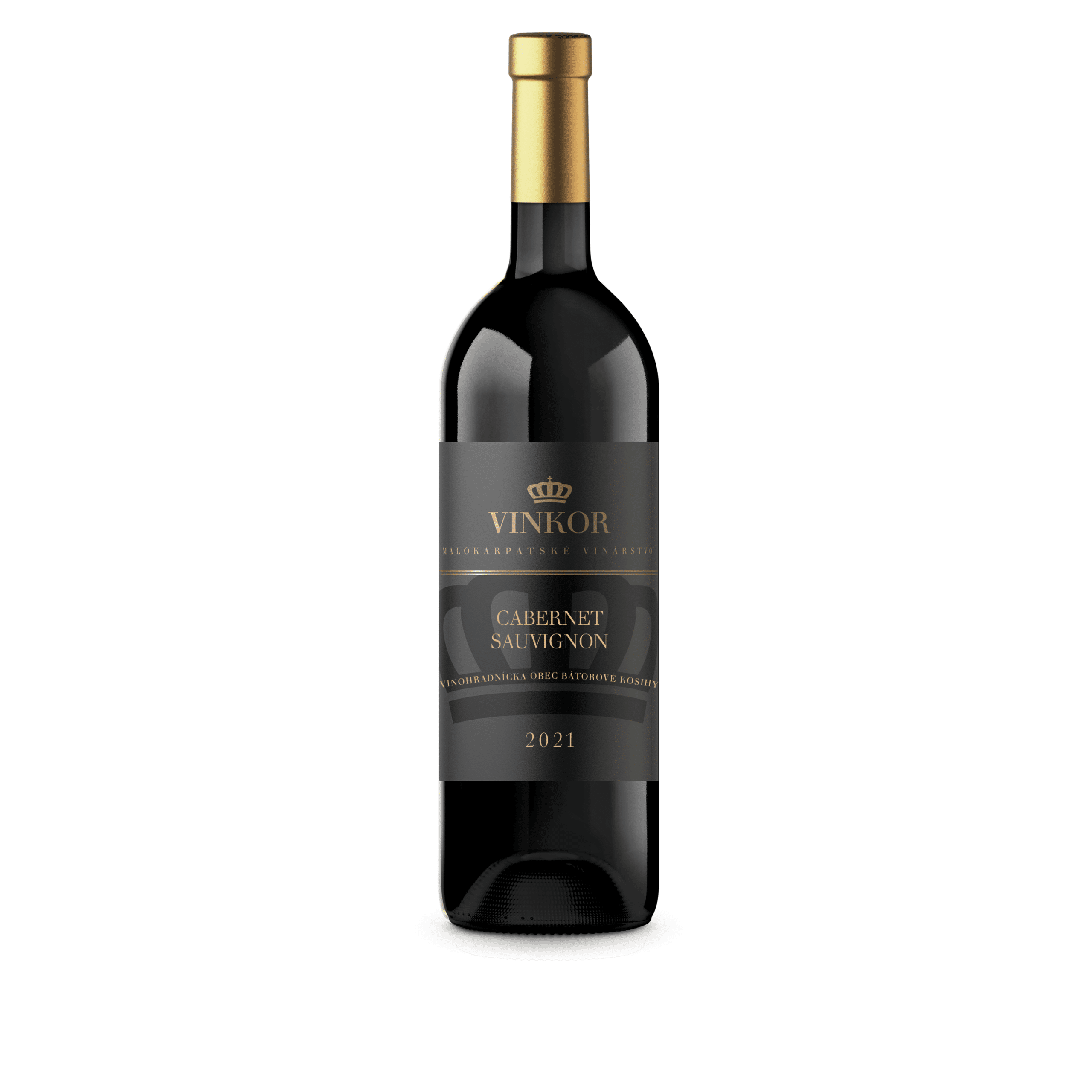 Červené víno Cabernet Sauvignon 2021 z rodinného vinárstva Vinkor z Malých Karpát