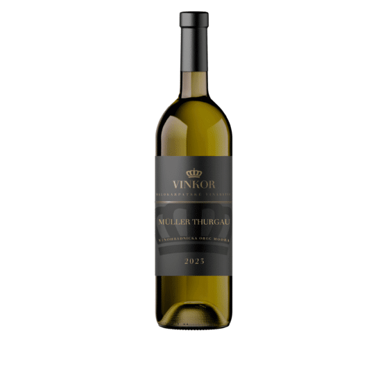 Biele suché víno Muller Thurgau 2023 z rodinného vinárstva Vinkor z Malých Karpát