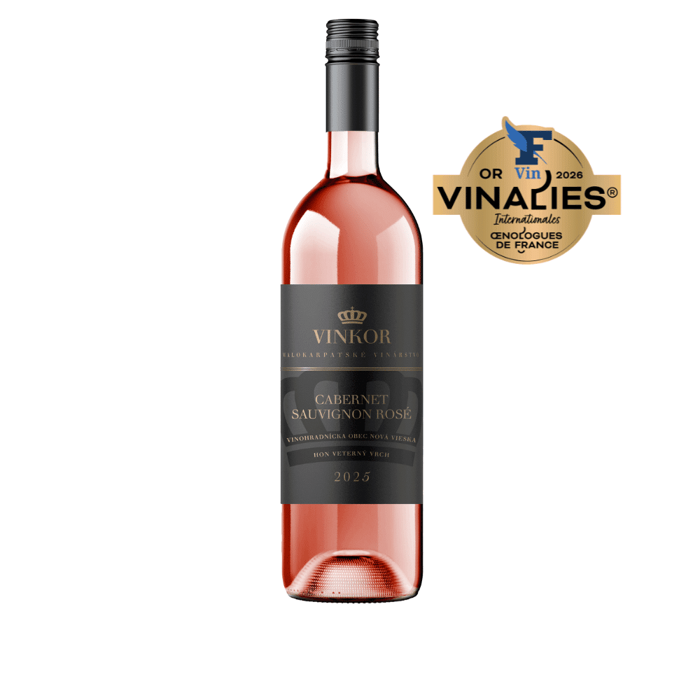 Cabernet Sauvignon Rose 2025_vinarstvo Vinkor_Vinalies Internationales Ružové víno Cabernet Sauvignon Rosé 2025 z rodinného vinárstva Vinkor z Malých Karpát